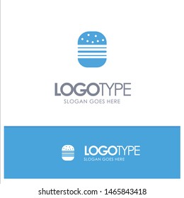 Burger, Fast food, Fast, Food Blue Logo vector. Vector Icon Template background