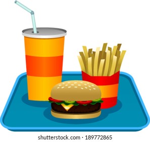 Burger fast food cartoon vector illustration