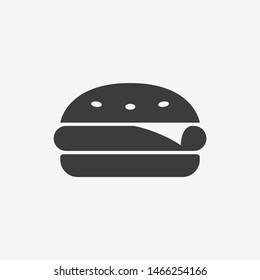Burger Fast Food Flat Vector Icon