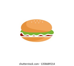 Burger fast food icon 