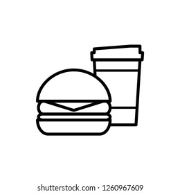 burger, fast food icon vector template 
