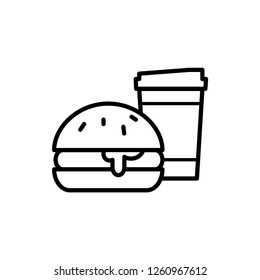 burger, fast food icon vector template 