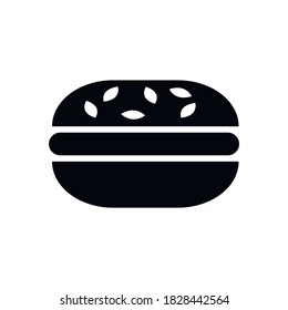 Hamburger Fastfood-Ikone. Vektor einzeln