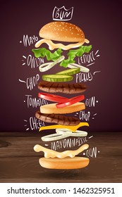 4,844 Burger Layers Images, Stock Photos & Vectors | Shutterstock