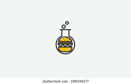  Burger fast food line art icon