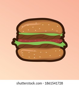 Burger Fastfood Logo, Vektoraufkleber