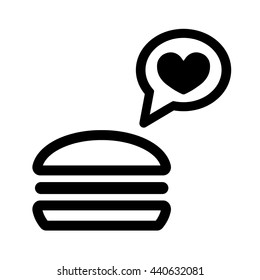 burger fast food lover icon