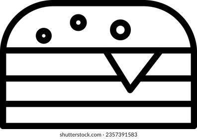 Burger Fast Food Outline Icon