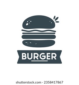 Burger fast food sign logo. Vector illustration