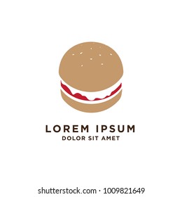 Burger Fast Food Simple Logo Template