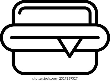 Burger Fast Food Vector Icon Line Style