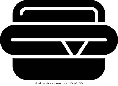 Burger Fast Food Vector Icon Glyph Style