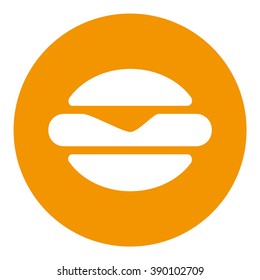 Burger. Fast food vector icon. Color illustration.