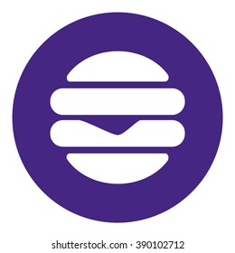 Burger. Fast food vector icon. Color illustration.