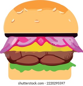 Burger fast food vector illustration