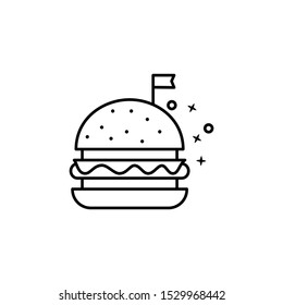 Burger fast hamburger icon. Element of menu dishes icon