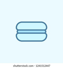burger field outline icon. Element of 2 color simple icon. Thin line icon for website design and development, app development. Premium icon