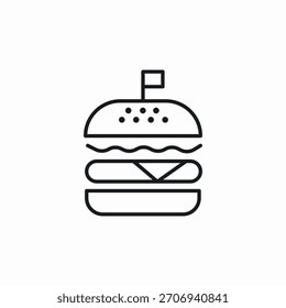 Vector de signo de bandera de hamburguesa