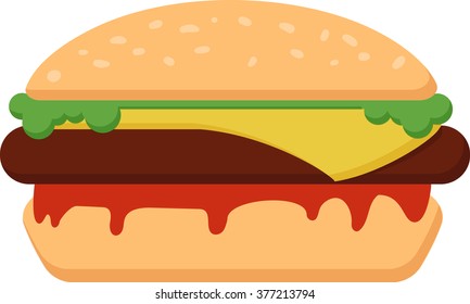 burger in flat design