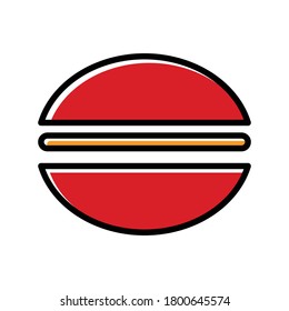 Icono plano de la hamburguesa. vector de plantilla de diseño