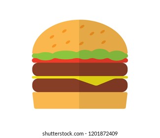 burger flat icon illustration vector,food flat icon illustration vector,fast food burger flat icon illustration vector