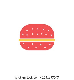Burger flat icon vector - ui icon vector