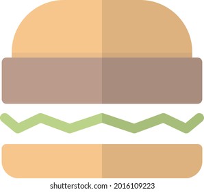 Burger Flat Light Vector Icon Design
