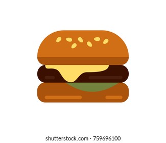burger in flat style vector illustration