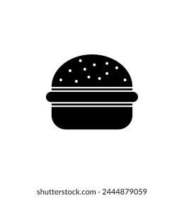 Burger flat vector icon. Simple solid symbol isolated on white background