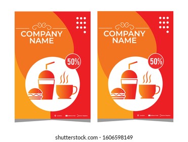 Burger flyer design vector template in A4 size.vector eps 10