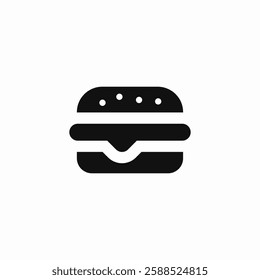 burger food cafe icon sign vector