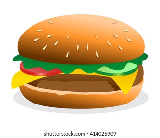 burger food culinary dish cuisine image vector