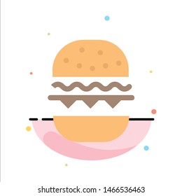 Burger, Food, Eat, Canada Abstract Flat Color Icon Template. Vector Icon Template background