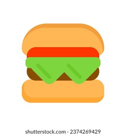 burger food element flat style