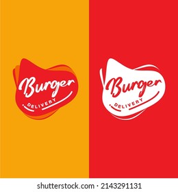 burger food fast delivery red yellow logo