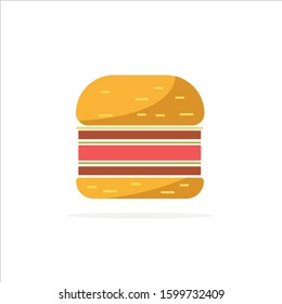 Burger food flat Vector Illustration 