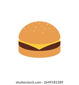 hambúrguer comida hambúrguer fast food delicioso lanche símbolo emoji ícone ícone ícone vetor ilustração
