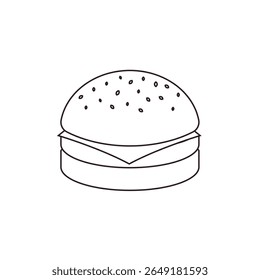 hambúrguer comida hambúrguer fast food delicioso lanche símbolo emoji ícone ícone ícone vetor ilustração