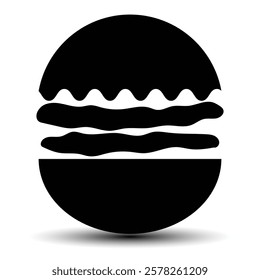 Burger food icon for your design, easily editable icon, vector art