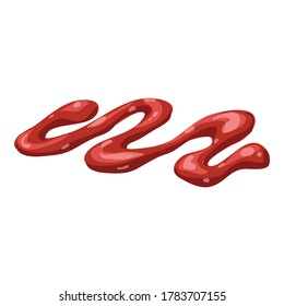Burger food ketchup icon. Cartoon of burger food ketchup vector icon for web design isolated on white background
