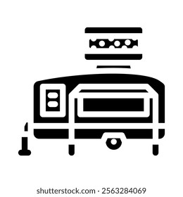 burger food truck glyph icon vector. burger food truck sign. isolated symbol illustration