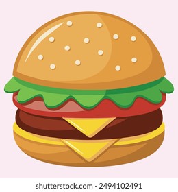 "Burger Food Vector" refers to digital illustrations of burgers created in vector format. These graphics are perfect for designers and marketers looking to add appetizing visuals to their projects.