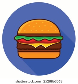 Burger Food Vetor - Refere-se a ilustrações digitais de hambúrgueres criados em formato vetorial
