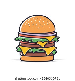 "Burger Food Vetor" refere-se a ilustrações digitais de hambúrgueres criados em formato vetorial. Esses gráficos são perfeitos para designers e profissionais de marketing que buscam adicionar visuais apetitosos a seus projetos.