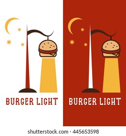 burger in form of lantern vector design template