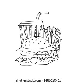 709 Burger coloring page Images, Stock Photos & Vectors | Shutterstock