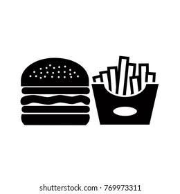 burger and fries icon
