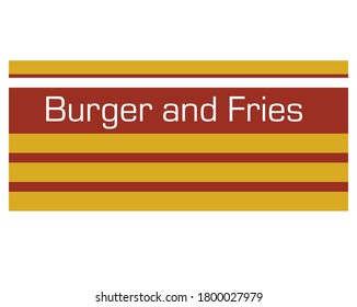 Gráfico vectorial Burger and Fries en fondo blanco