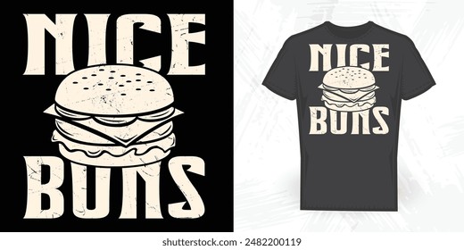 Burger Funny Vintage Burger T-shirt Design