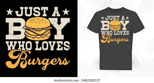 Burger Funny Vintage Burger T-shirt Design